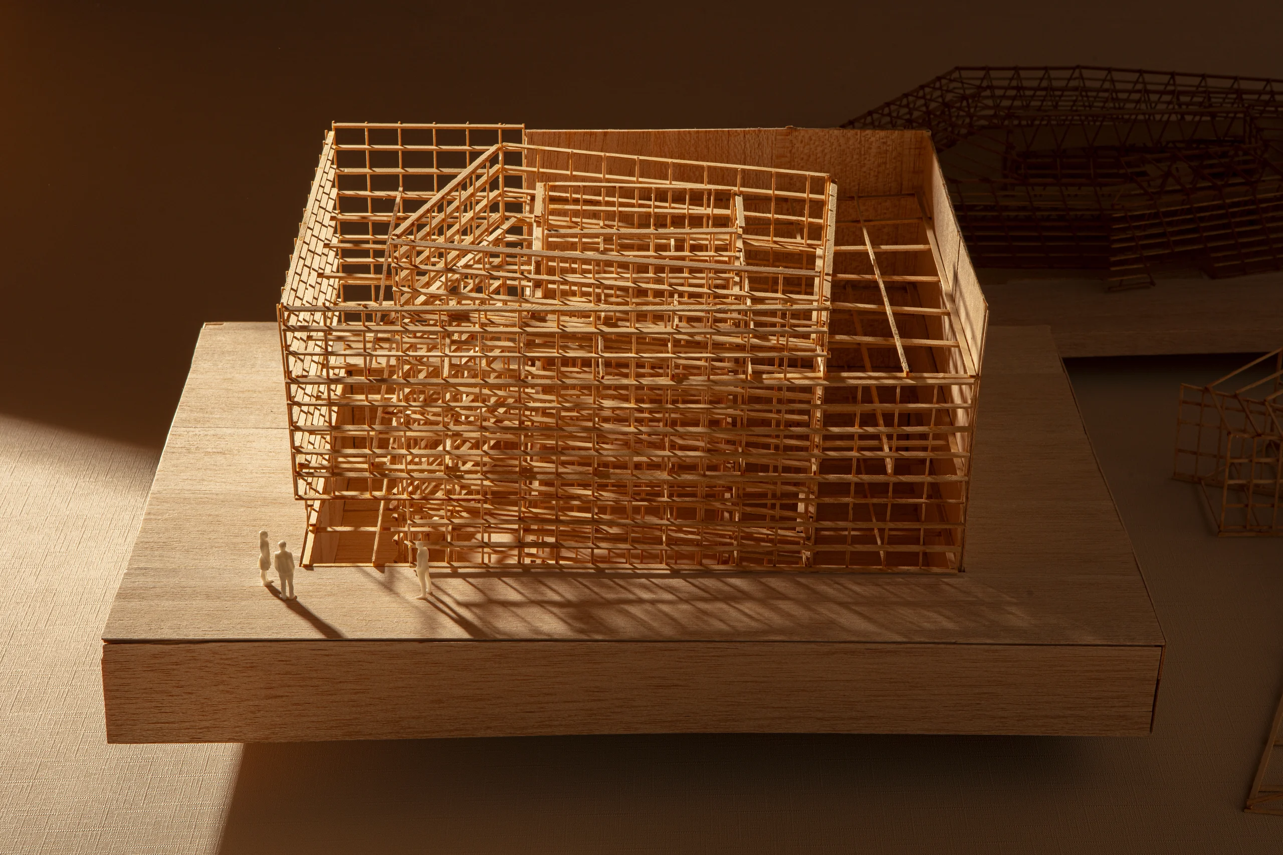 Physical model of sheltering massing