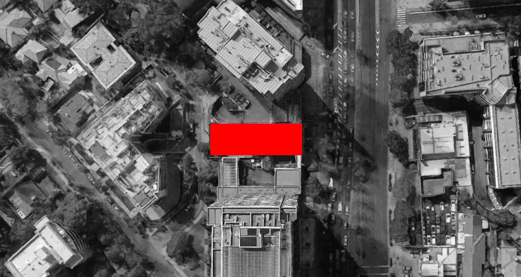 Ortofoto di inquadramento satellitare di Spazio Manquehue