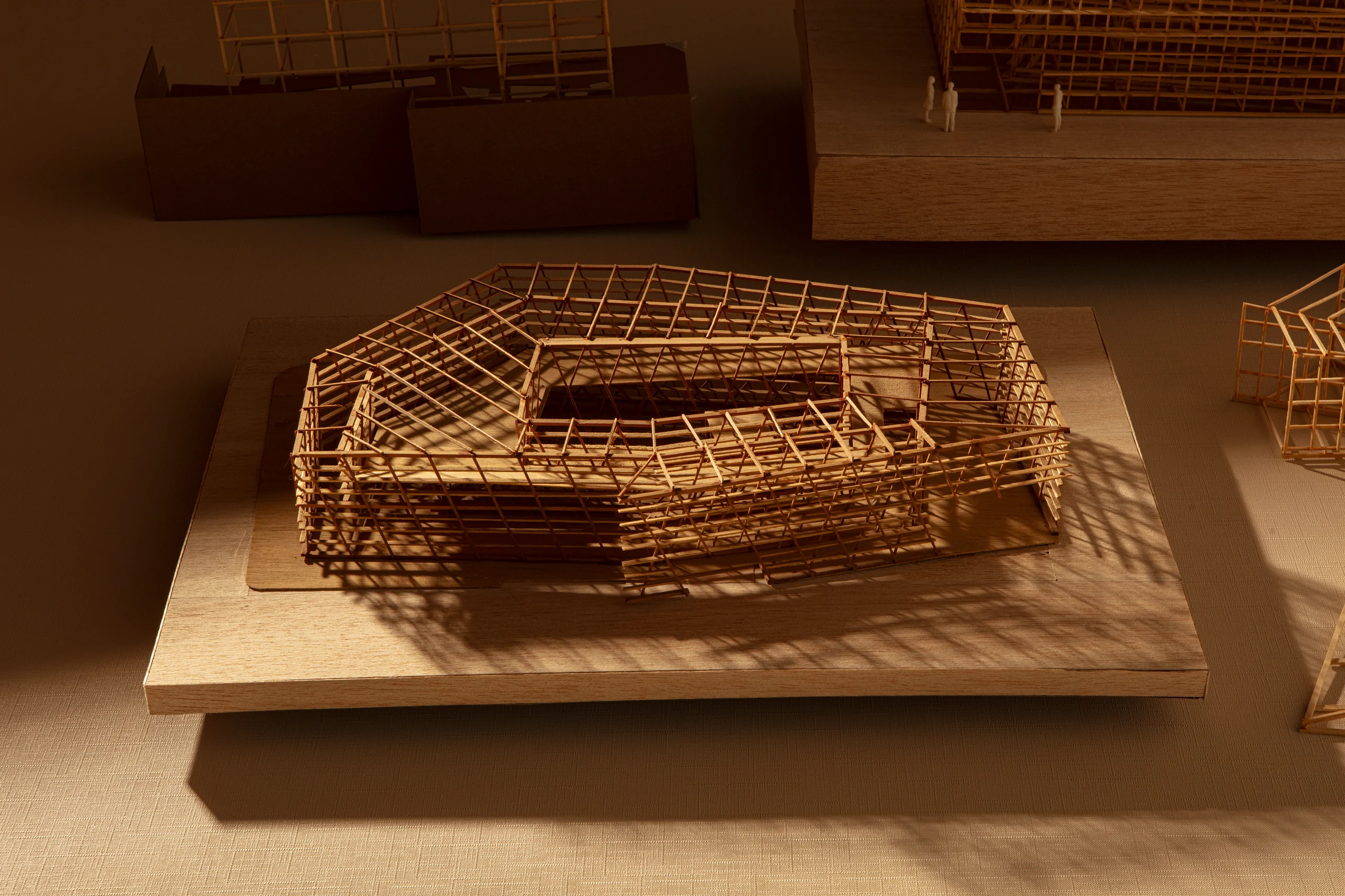 Physical model of rammed earth mass